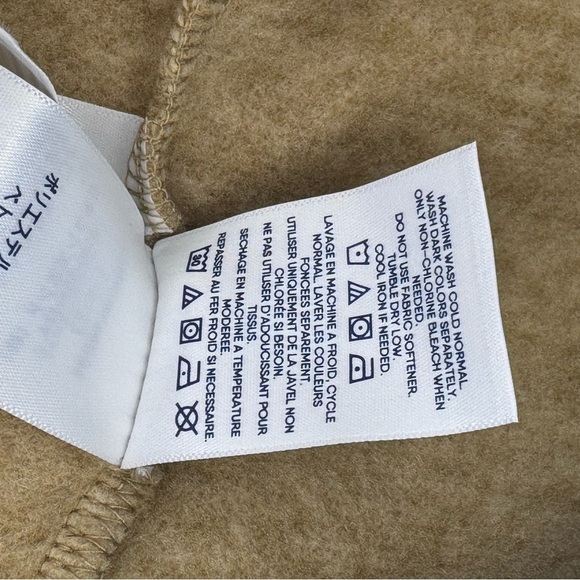 Lands End Neutral Tone Fleece/Sweater Button Blazer Jacket Size L Tan Comfy NWT - Picture 5 of 10